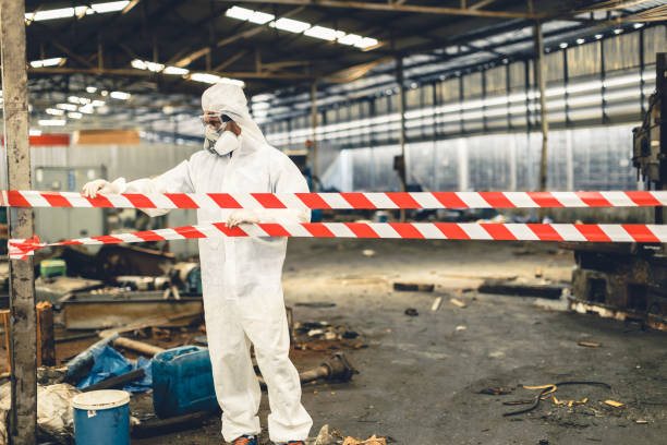 Professional Infectious Disease Decontamination technician working in Hewlett, NY